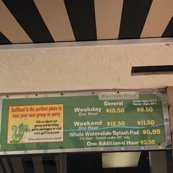 Golfland - Water slide prices - Arcades Near Me - San Jose, California Golfland - Water slide prices - Arcades Near Me - San Jose, California