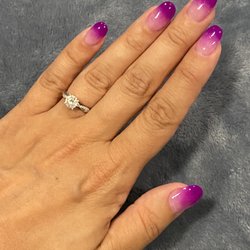 V N Nails - Purple ombré acrylic nails