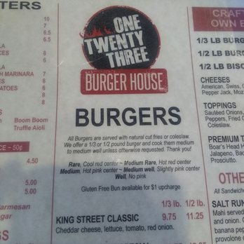 One Twenty Three Burger House - Good juicy burgers - Burgers Near Me - Saint Augustine, Florida One Twenty Three Burger House - Good juicy burgers - Burgers Near Me - Saint Augustine, Florida
