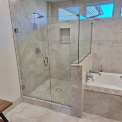 West Hawaii Glass - John made this shower for our master bath. My wife loves this.