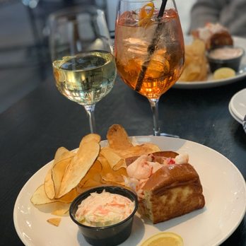 Row 34 - Seaport - Split warm buttered lobster roll, definitely not worth $29...lacked seasoning. - New American Near Me - Boston, Massachusetts Row 34 - Seaport - Split warm buttered lobster roll, definitely not worth $29...lacked seasoning. - New American Near Me - Boston, Massachusetts