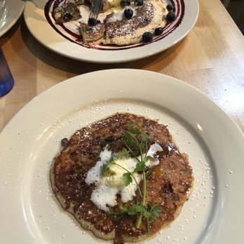 Orphan - Blueberry cornmeal pancake - so good order it! Under that is the savory cheese and jalapeño pancake - Breakfast & Brunch Near Me - Sacramento, California Orphan - Blueberry cornmeal pancake - so good order it! Under that is the savory cheese and jalapeño pancake - Breakfast & Brunch Near Me - Sacramento, California