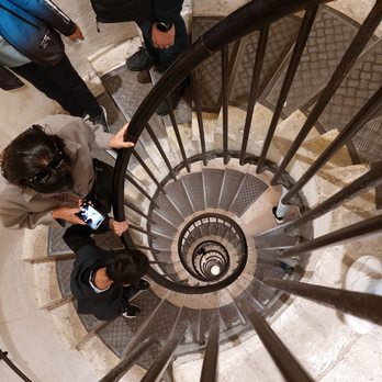 L'Arc de Triomphe - Sprial staircase inside of the Arc - Landmarks & Historical Buildings Near Me - Paris, 75
