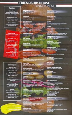 Menu photo 2 Friendship House Family Restaurant Eagle River, WI Menu photo 2 Friendship House Family Restaurant Eagle River, WI