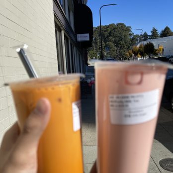 Pink Cloud Tea & More - Thai tea and strawberry fruity tea - Bubble Tea Near Me - Berkeley, California