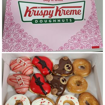 Krispy Kreme - When your boss is feelin' festive and brings Valentine donuts. Thanks, MN!! - Donuts Near Me - Temecula, California