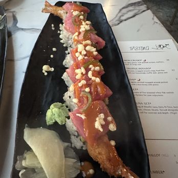 Sushi Saint - Some tuna tempera shrimp roll. Best dish of the night. Very good - Sushi Bars Near Me - Orlando, Florida