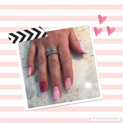 Five Star Nails - Valentine ombré glitter nails