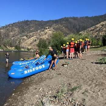 Bigfoot Rafting - Safety talk with our guides. - Rafting/Kayaking Near Me - Junction City, California Bigfoot Rafting - Safety talk with our guides. - Rafting/Kayaking Near Me - Junction City, California