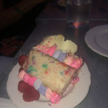 Minnie's Bake Shop - Funfetti cake with Vanilla and Lavender buttercream. Sliced up with fresh raspberries. - Desserts Near Me Minnie's Bake Shop - Funfetti cake with Vanilla and Lavender buttercream. Sliced up with fresh raspberries. - Desserts Near Me