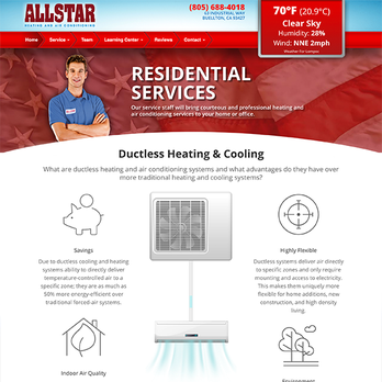 PageSparx - AllStar http://allstarheatinginc.com - Web Design Near Me