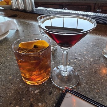 Scales - Old Fashioned left and Manhattan Right exquisite! - Seafood Near Me - Portland, Maine Scales - Old Fashioned left and Manhattan Right exquisite! - Seafood Near Me - Portland, Maine