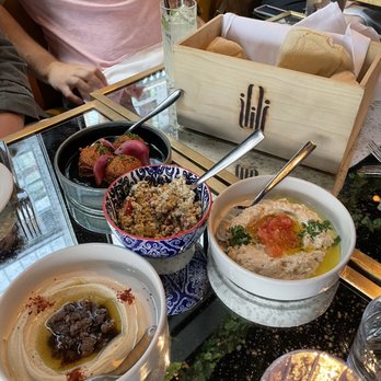 ilili DC - Appetizers: four hummus dip - Lebanese Near Me - Washington, DC, District of Columbia