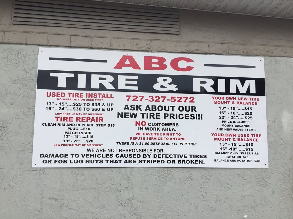 ABC TIRE Updated August 2024 1738 28th St N, Saint Petersburg