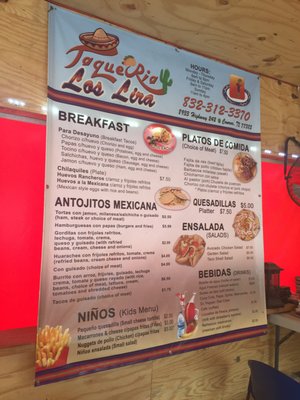 Menu photo 3 Taqueria Los Lira Conroe, TX Menu photo 3 Taqueria Los Lira Conroe, TX