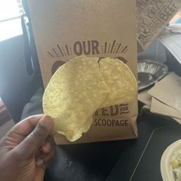 A small tortilla
