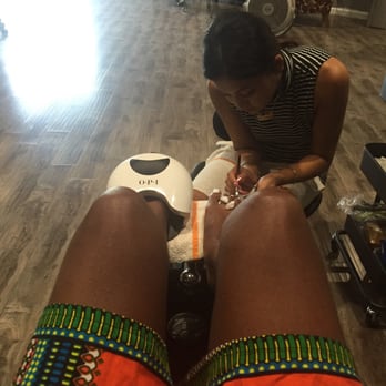 Devana Nail Bar - Working on my white gel toes! Love them - Nail Salons Near Me - Los Angeles, California