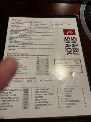 Menu photo 2 Shabu Shack South San Francisco, CA Menu photo 2 Shabu Shack South San Francisco, CA
