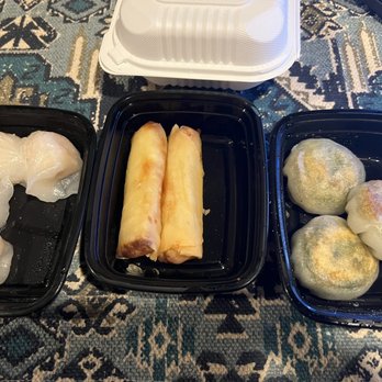 Hey Yuet - Shrimp Dumpling, Mazzarella Shrimp Spring Roll, Panfried Chive Dumpling - Dim Sum Near Me - New York, New York