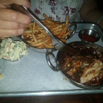 Queens Bully - The pulled pork shoulder.  Did you people just put some picnic shoulder into a slow cooker for 8 hours and spilled BBQ sauce all over it?! - Gastropubs Near Me - Forest Hills, New York
