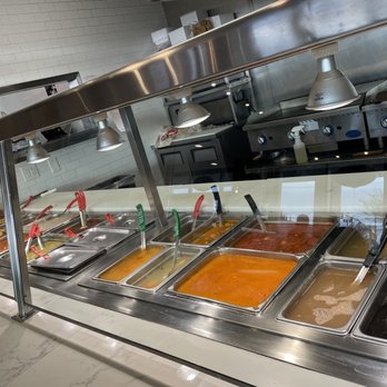 El Molino de Oro - Hot buffet table of the meats, beans, and sauces - Mexican Near Me - Orange, California El Molino de Oro - Hot buffet table of the meats, beans, and sauces - Mexican Near Me - Orange, California