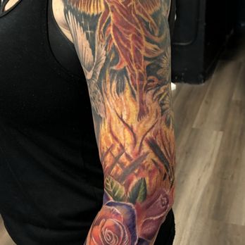 Teocalli Gallery - woman raising up as Phoenix original drawing by and tattoo by CESAR RUIZ - Tattoo Near Me - Los Angeles, California Teocalli Gallery - woman raising up as Phoenix original drawing by and tattoo by CESAR RUIZ - Tattoo Near Me - Los Angeles, California