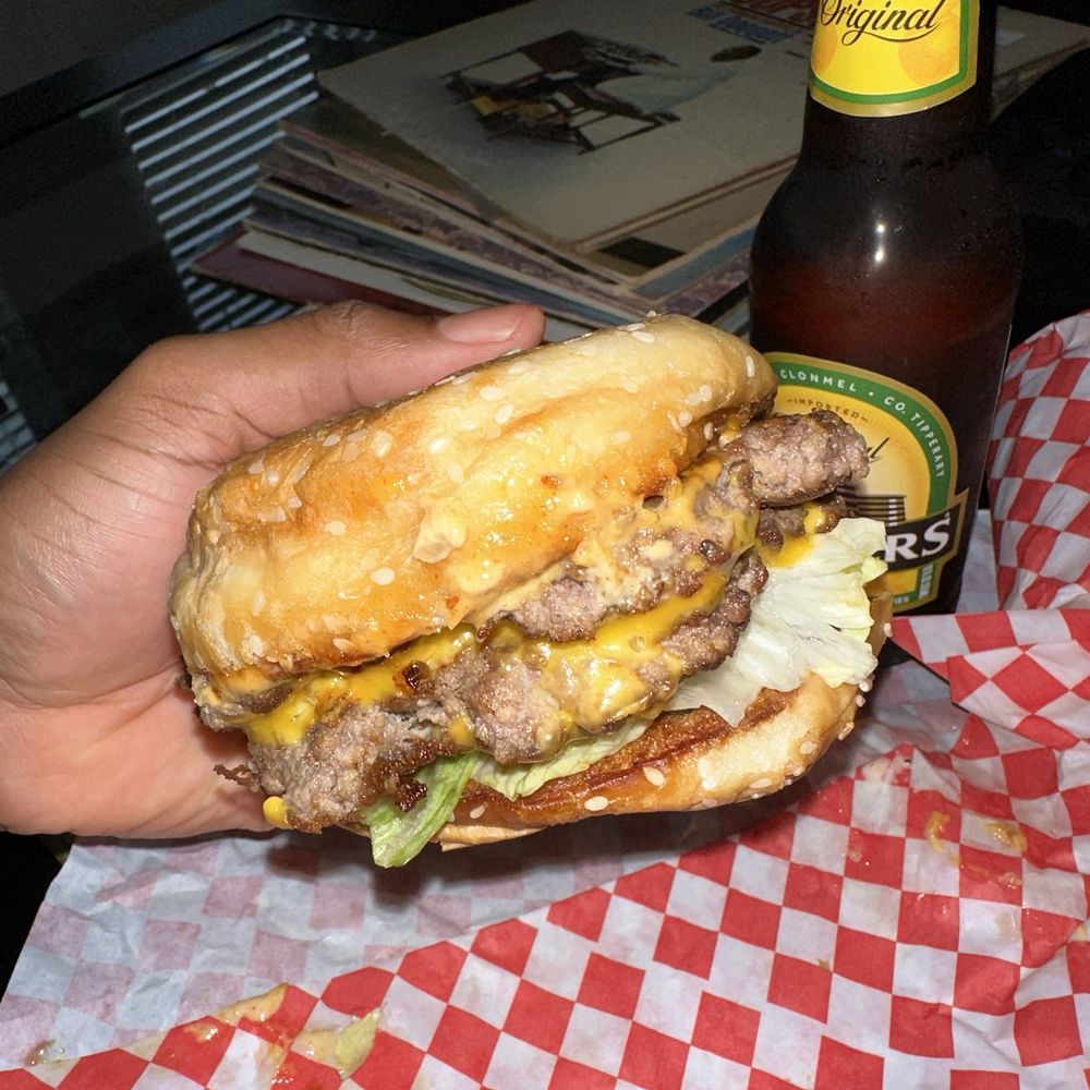 Sky Rocket Burger-Dallas - DBL Burger W/Cheese - Burgers Near Me - Dallas, Texas Sky Rocket Burger-Dallas - DBL Burger W/Cheese - Burgers Near Me - Dallas, Texas