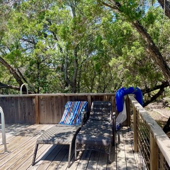 Birdsong Cabins - Loungers on Deck by the pool - Vacation Rentals Near Me - Wimberley, Texas Birdsong Cabins - Loungers on Deck by the pool - Vacation Rentals Near Me - Wimberley, Texas
