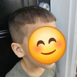 My child's haircut. It is uneven, blunt, and not even close to what we asked for.