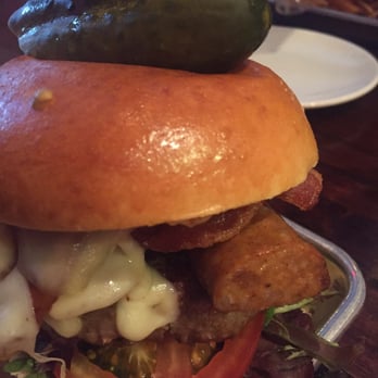 1608 Crafthouse - Theirs a sausage in my burger!!!! - Gastropubs Near Me - Virginia Beach, Virginia