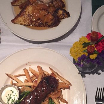 Old Ebbitt Grill - Top: Brioche French Toast. ($16). Bottom: Steak Frites ($20). - Bars Near Me - Washington, DC, District of Columbia Old Ebbitt Grill - Top: Brioche French Toast. ($16). Bottom: Steak Frites ($20). - Bars Near Me - Washington, DC, District of Columbia