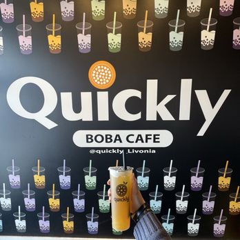 Quickly Boba Cafe - Passion fruit green tea with mango popping pearls - Bubble Tea Near Me - Livonia, Michigan Quickly Boba Cafe - Passion fruit green tea with mango popping pearls - Bubble Tea Near Me - Livonia, Michigan