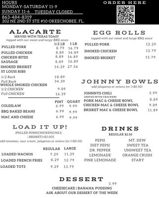 Menu photo 1 Fat Johnnys Okeechobee, FL Menu photo 1 Fat Johnnys Okeechobee, FL