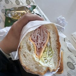 Roslyn Heights Deli - Ham and cheese on a hero w/ lettuce onion mayo American cheese