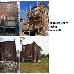 STL Brick and Tuckpointing - Relay Back wall Brick -laying