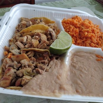 Las Olas Meat Market - 3 chicken taco plate - Meat Shops Near Me - San Jacinto, California Las Olas Meat Market - 3 chicken taco plate - Meat Shops Near Me - San Jacinto, California