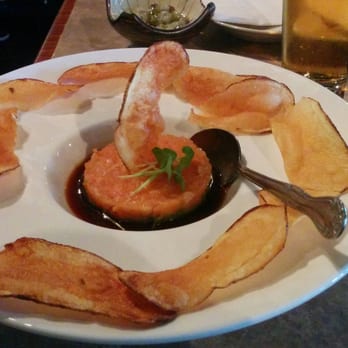 Ajito - Salmon avacado pate over potato chips - Japanese Near Me - Cupertino, California Ajito - Salmon avacado pate over potato chips - Japanese Near Me - Cupertino, California
