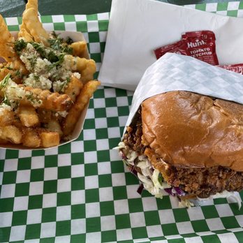Sideshow Kitchen - Fried Chicken Sandwich (includes fries) - Burgers Near Me - Oakland, California