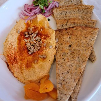 Silver Diner - Lemon hummus with cauliflower pita - Diners Near Me - Falls Church, Virginia