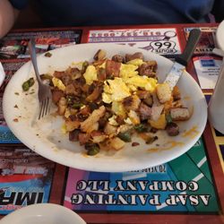 Steak & Eggs - Steak & eggs with potatoes and cheese