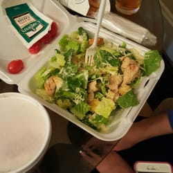 White's Restaurant & Catering - Cesar salad with extra chicken.