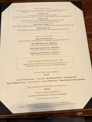 Menu photo 5 Blackwall Barn & Lodge Gambrills, MD