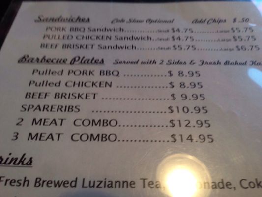 Menu photo 2 L&R BBQ Hurricane, WV Menu photo 2 L&R BBQ Hurricane, WV