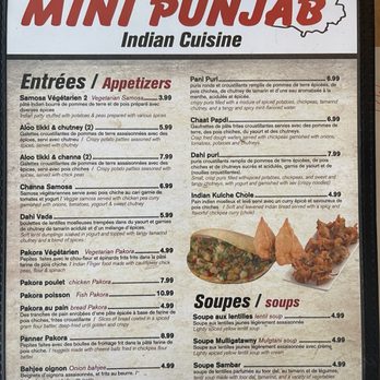 Mini Punjab - Menu - Indian Near Me - Montreal, Quebec Mini Punjab - Menu - Indian Near Me - Montreal, Quebec