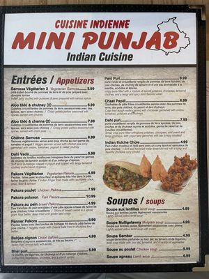 Menu photo 3 Mini Punjab Montreal, QC Menu photo 3 Mini Punjab Montreal, QC