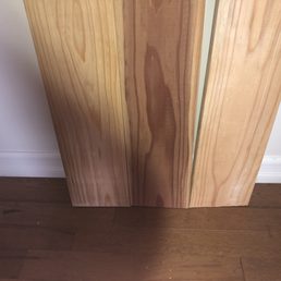 Top and bottom view to show how crooked they are cut.