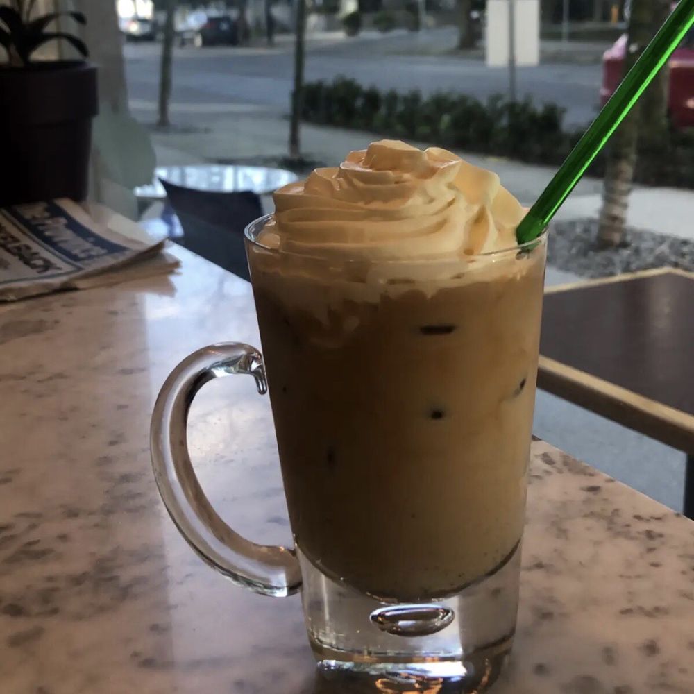 Breaking bean latte