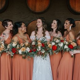 Myself and all my bridesmaids got hair and makeup done!