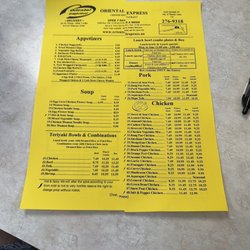 Oriental Express - Menu