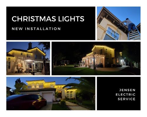 Installation of Christmas Lights - Jensen Electric is here to help you with all electrical needs for your home and business. Our electricians will make your home and business more comfortable, safer and brighter.
We serve customers throughout most of Bay Area, About 70% of our business comes from repeat customers, demonstrating the high level of quality and service we provide. Installation of Christmas Lights - Jensen Electric is here to help you with all electrical needs for your home and business. Our electricians will make your home and business more comfortable, safer and brighter.
We serve customers throughout most of Bay Area, About 70% of our business comes from repeat customers, demonstrating the high level of quality and service we provide.